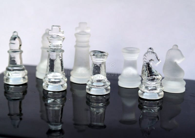 Crystal glass Chess stock image. Image of chess, water - 57398101