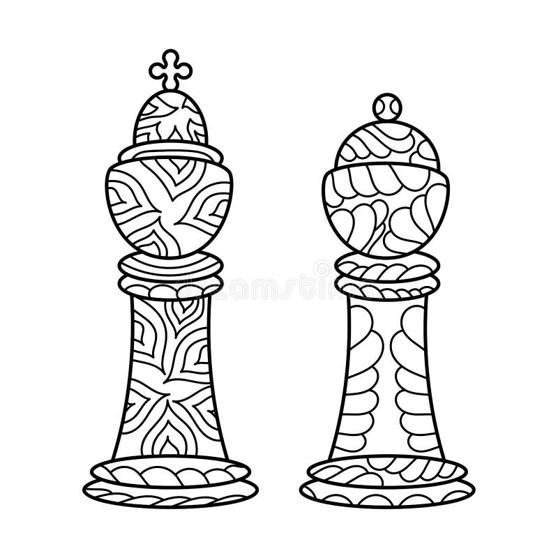 Pawn Cute Chess Piece Coloring Pages - Free Printable Coloring Pages