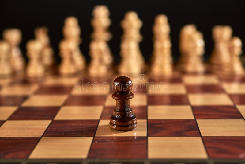 Game Of Chess Queens Gambit Opening Stock Photo - Download Image