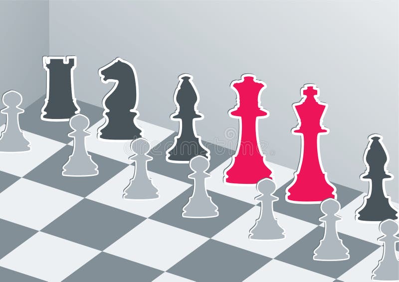 Chess board top view pieces Royalty Free Vector Image