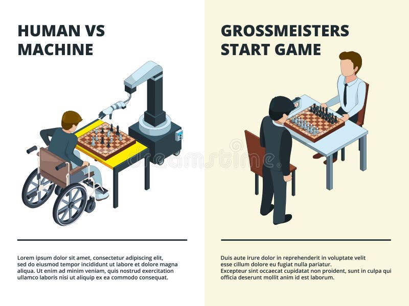 Chess game banners. Gamers playing at board tactical game various figures rook knight queen intellectual competition stock illustration Chess game banners. Gamers playing at board tactical game various figures rook knight queen intellectual competition stock illustration