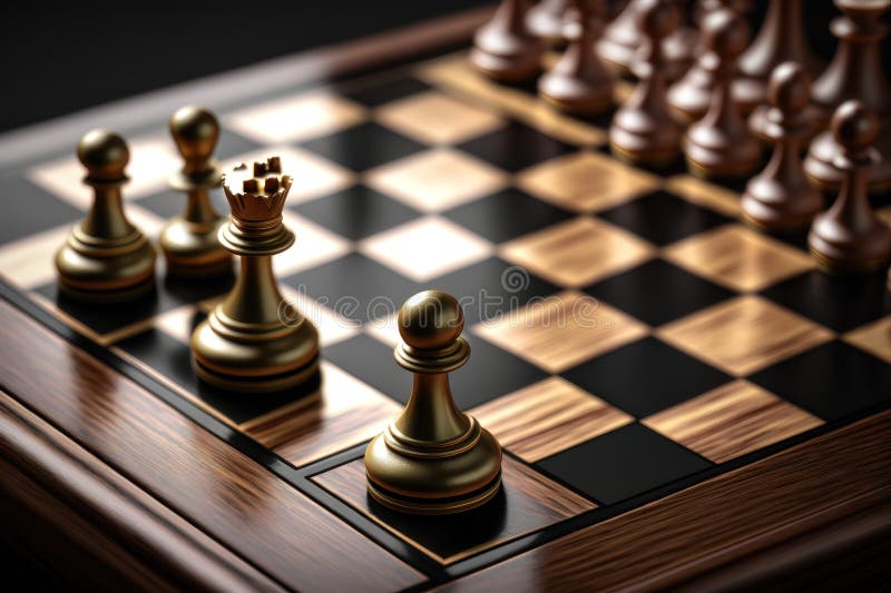 Premium Photo  Chess game chess pieces on a board darck background ai  generation