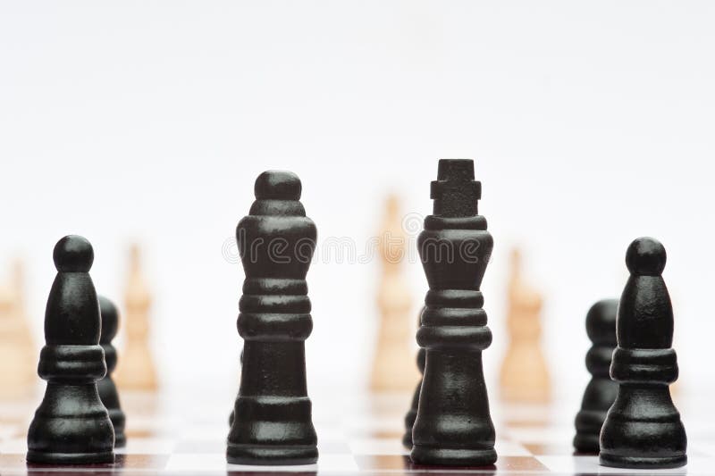 Chess game of strategy business concept stock image