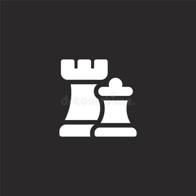 Chess Queen Line Icon In Flat Style Vector For Apps Ui Websites Black Icon  Vector Illustration Stock Illustration - Download Image Now - iStock