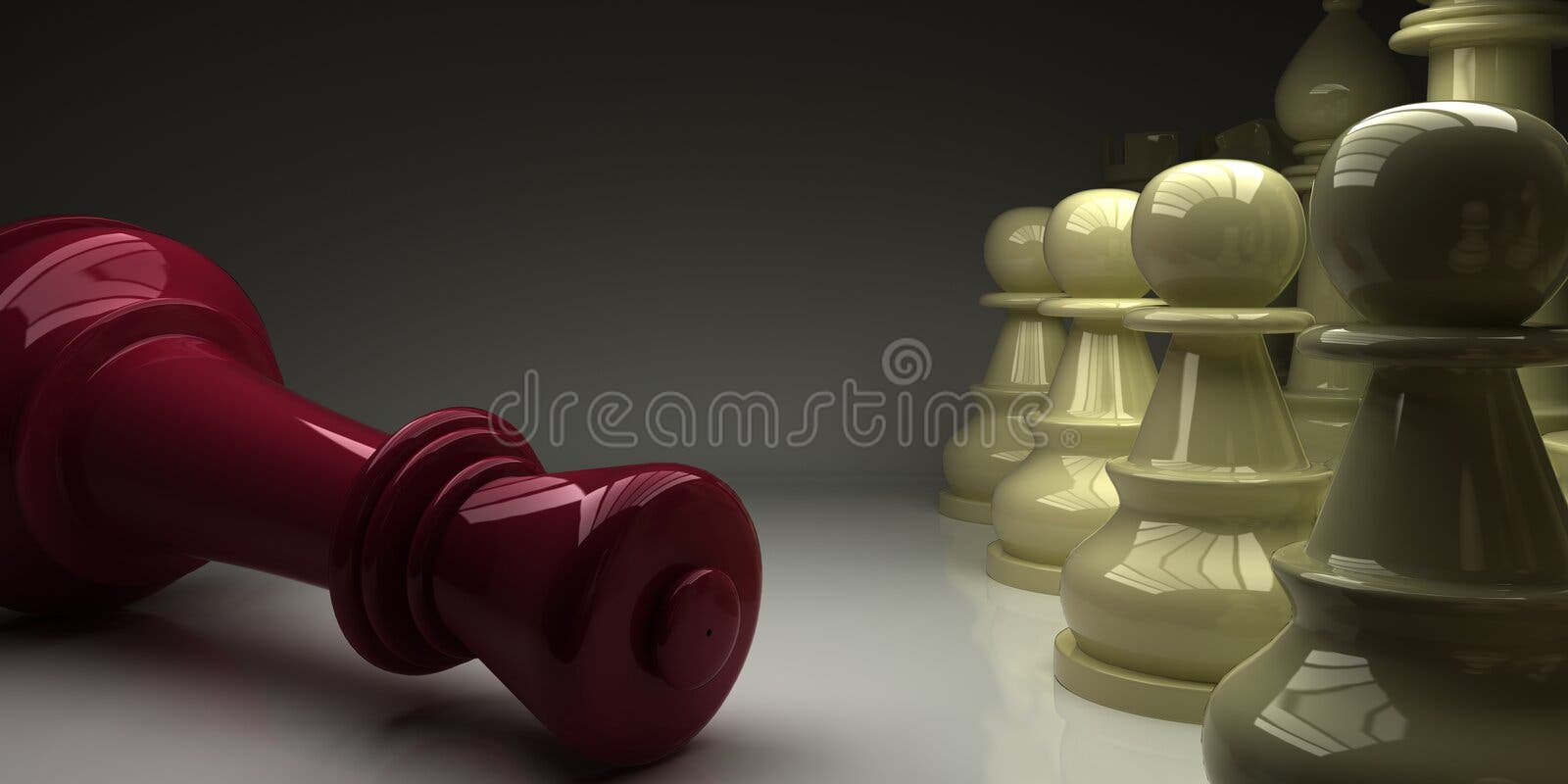 Chessboard King S Toppled Pawns In 3d Illustration Backgrounds