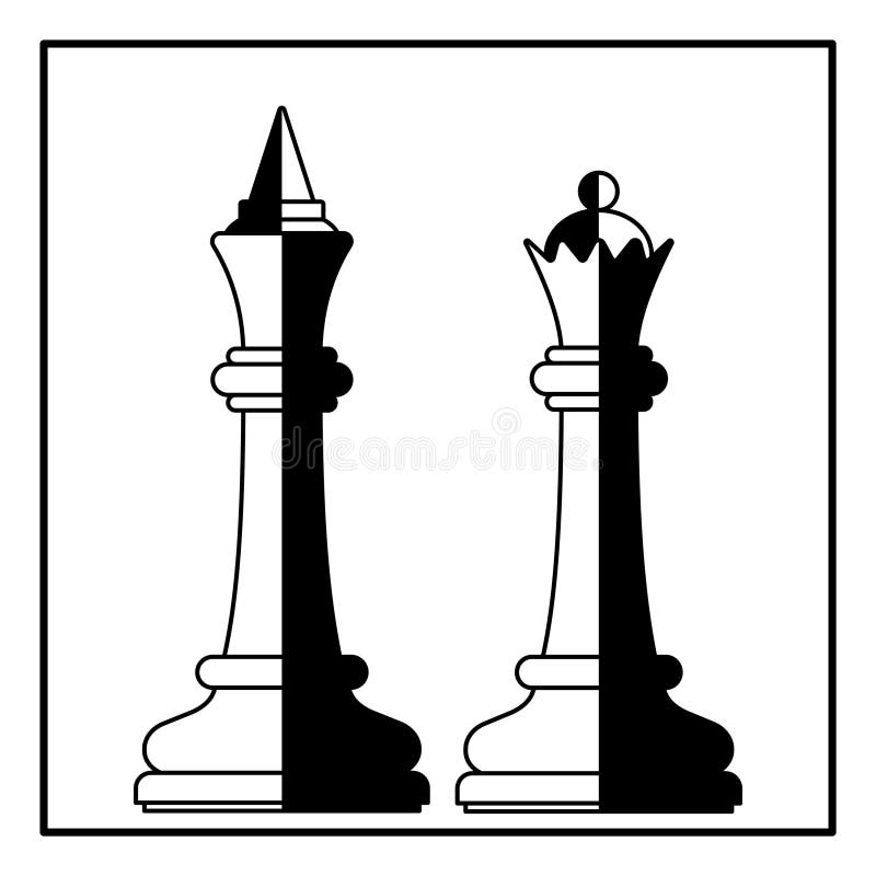 Chess Bishop Contour Illustration Stock Vector - Illustration of  chesspiece, concept: 132025171