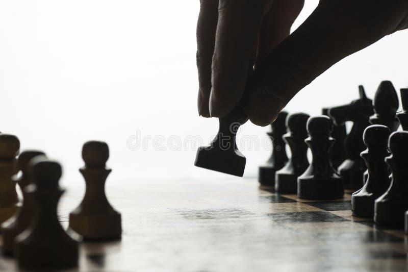 Senior Man Thinking about His Next Move in a Game of Chess Stock Photo -  Image of king, checkmate: 64993646