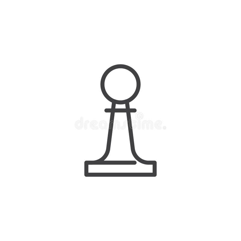 Chess Titans Line Icon Concept Sign Outline Vector Illustration