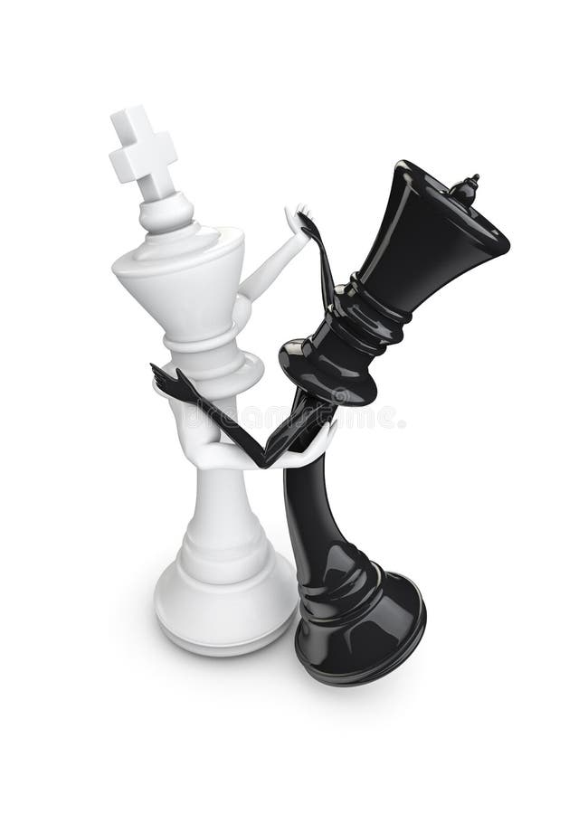 King and queen chess Royalty Free Vector Image