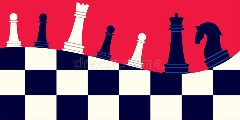 Chess Pieces Red Lined Up On A Dark Board Backgrounds