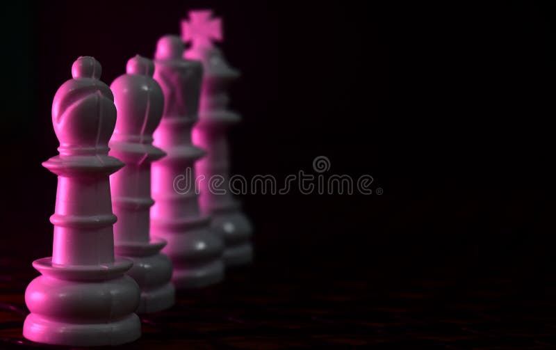 Four Chess Piece Knight on a Chess Board Stock Photo - Image of board,  army: 138703686