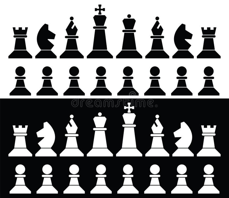 Chess pieces icons, vector