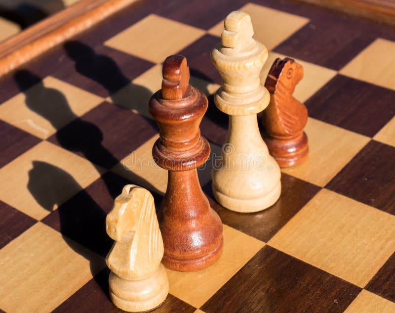 Chess Board Set Up To Begin a Game Stock Photo - Image of pieces