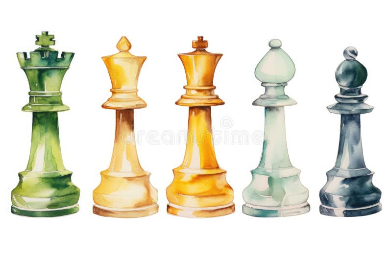 Hand Drawn Chess Pieces Collection Stock Illustration - Download