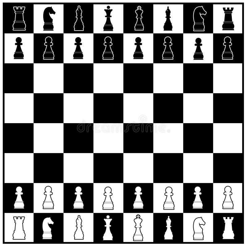 Chess pieces royalty free illustration