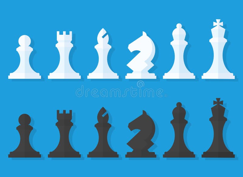 Chess piece name set stock vector. Illustration of flat - 100792310