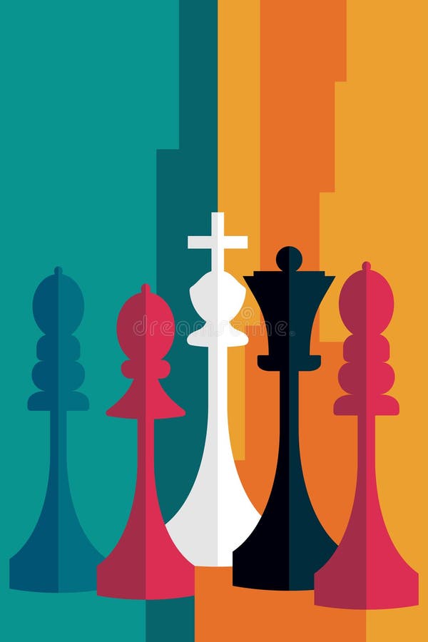 Chess game open tournament Royalty Free Vector Image
