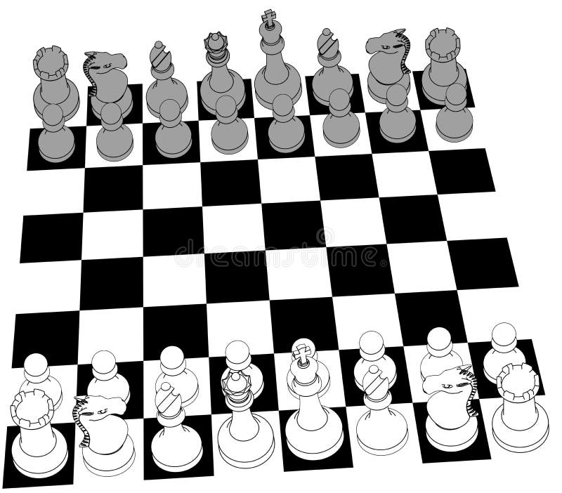 Chess Pieces Drawing Stock Illustrations – 731 Chess Pieces