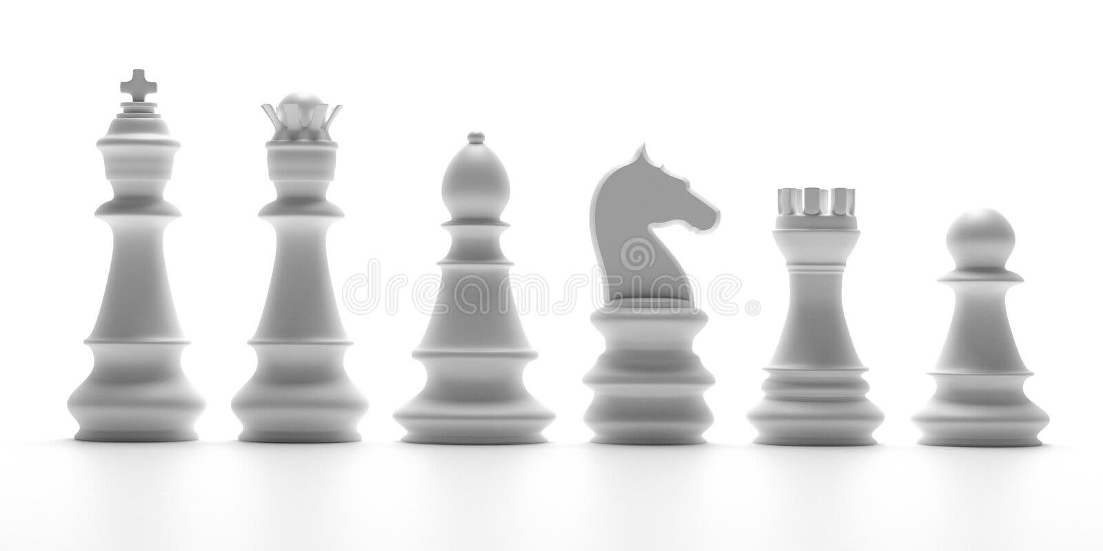 Chess checkerboard set up isolated against white color background, 3d  illustration Stock Photo by ©gioiak2 322478382