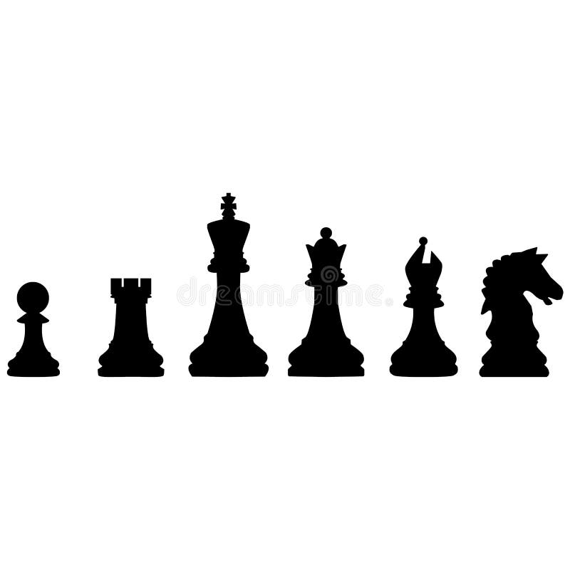 Chess simple icons collection on white background. Chess pieces sign. Chess game symbol. flat style vector illustration