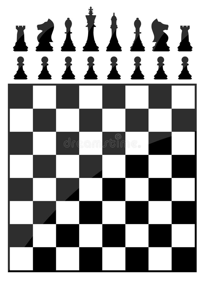 Chess Board. Vector Drawing Stock Vector - Illustration of chessboard,  business: 141182523