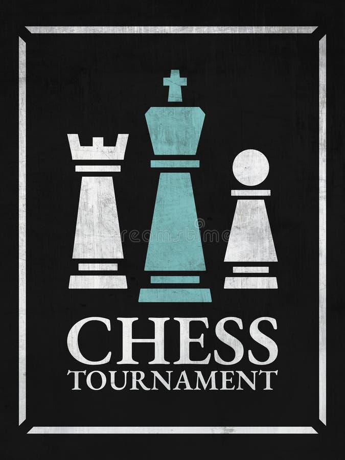 Chess Tournament Poster Design. Red and White outline pieces on black  background with piece name in typography. Old Vintage Style. Illustration  Artwor Stock Photo - Alamy