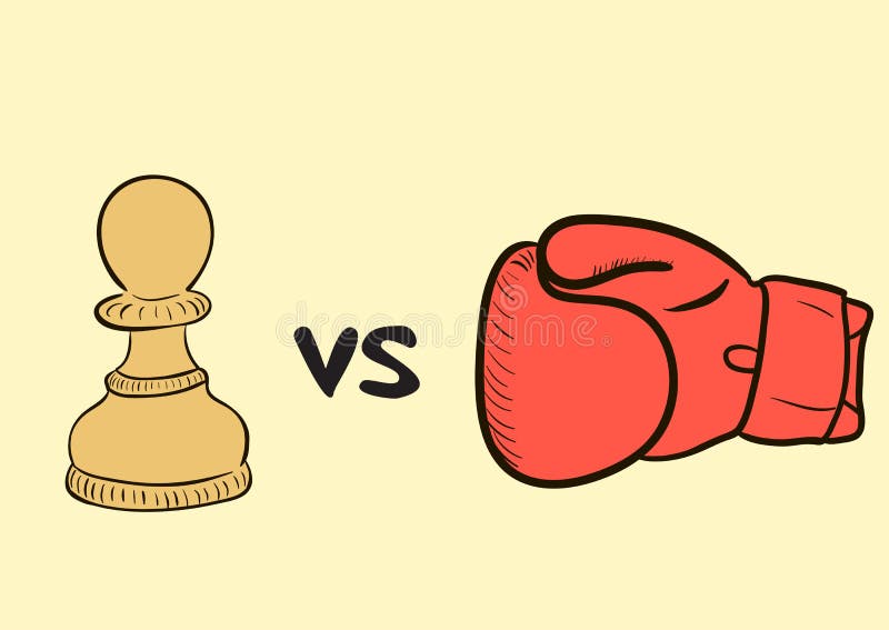 Concept. Chess Pawn on a Boxing Stock Illustration - Illustration of game,  arena: 24129087