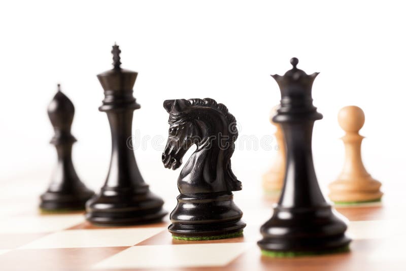 Chess Game, Horse is the Piece in Focus Stock Photo - Image of businessman,  idea: 151497198