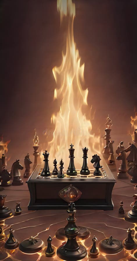 Chessboard Lightning Strike: The Decisive Move stock photography