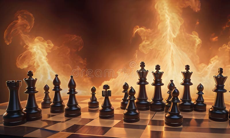 Chessboard Lightning Strike: The Decisive Move royalty free stock photography