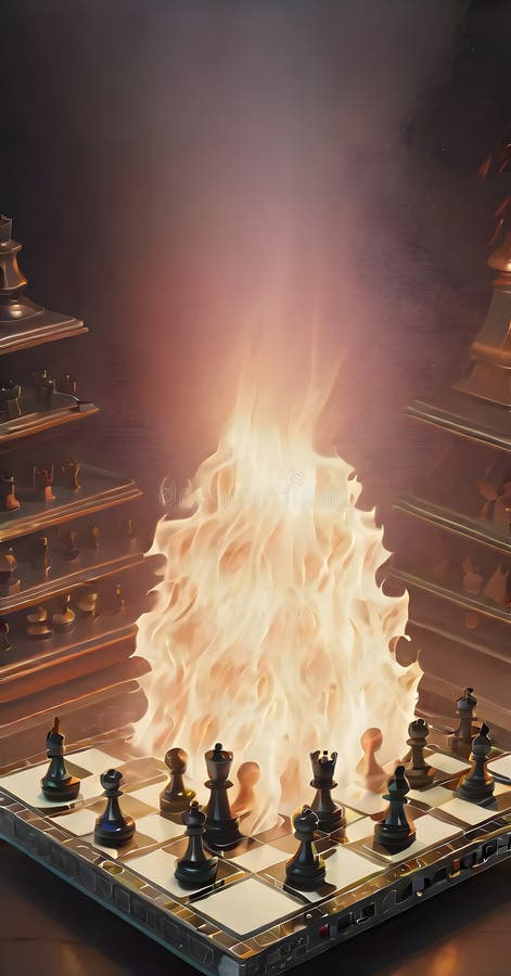 Chessboard Lightning Strike: The Decisive Move stock images