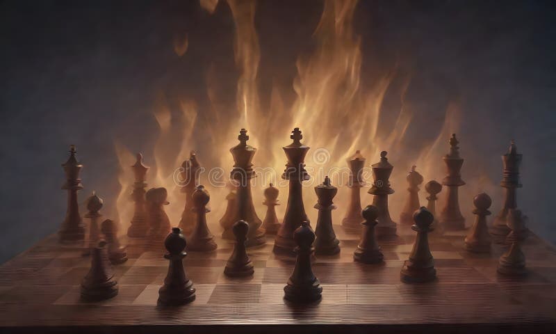 Chessboard Lightning Strike: The Decisive Move stock images
