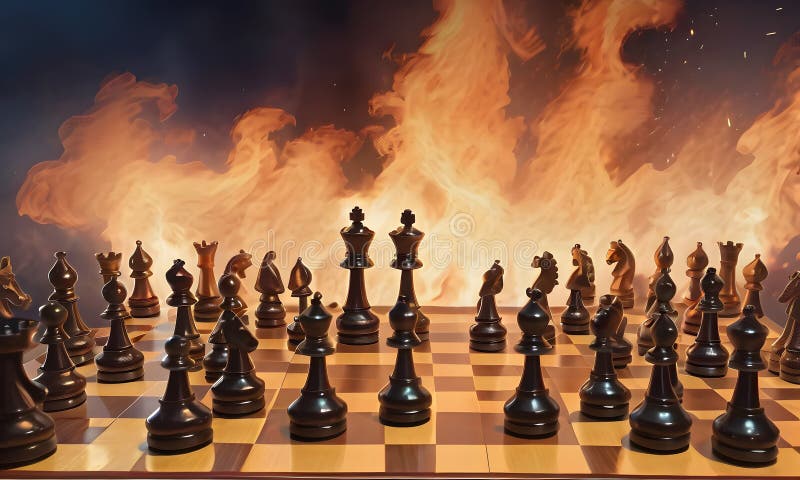 Chessboard Lightning Strike: The Decisive Move stock image