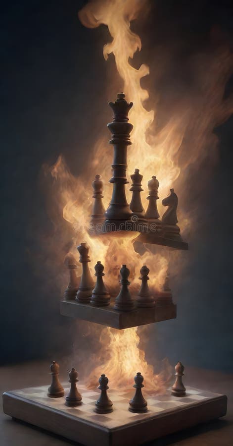 Chessboard Lightning Strike: The Decisive Move royalty free stock images