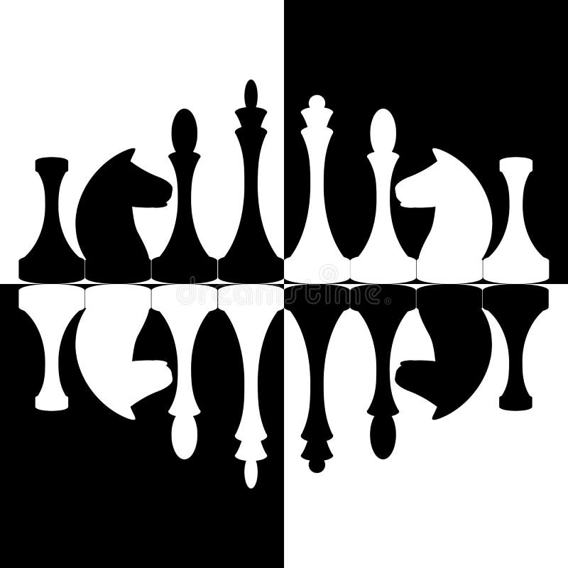 Chessmen on chess background