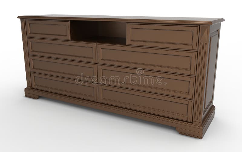 Chest of Drawers for Clothes Stock Illustration Illustration of