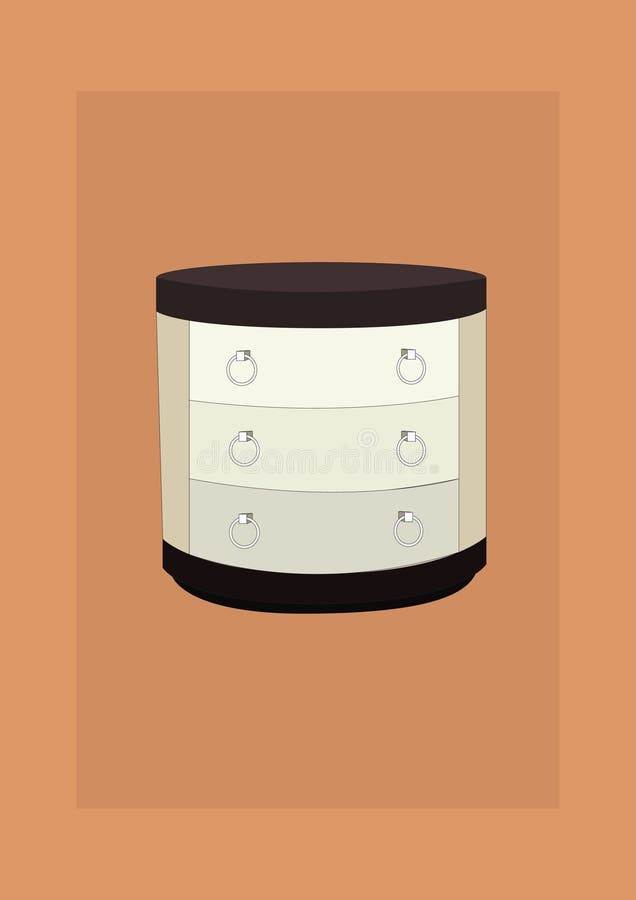 Chest of Drawers. Vector Illustration Decorative Design Stock Vector