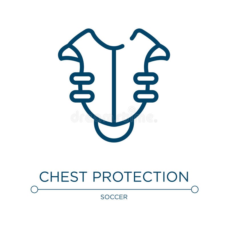Chest Protection Icon. Linear Vector Illustration from Baseball