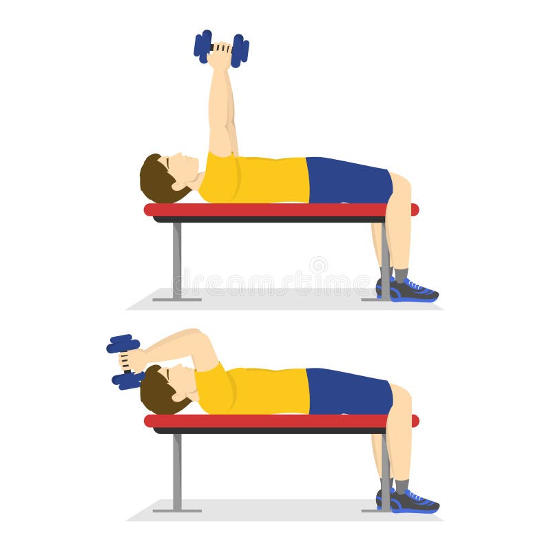 Chest Workout Set. Collection of Exercise for Arm Stock Vector -  Illustration of bicep, energy: 156387811