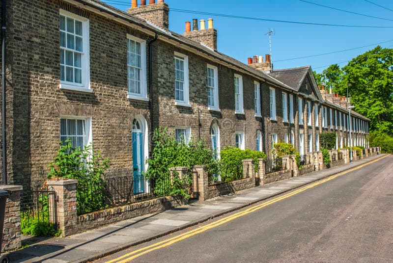 Row of terraced house in Cambridge