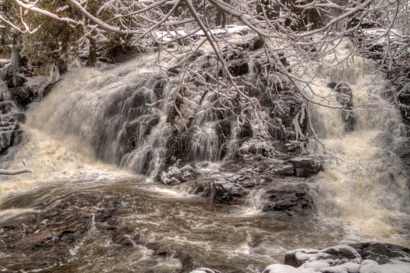 Chester Park is a City Park in Duluth, Minnesota during Winter Stock