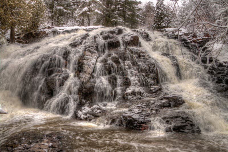 Chester Park is a City Park in Duluth, Minnesota during Winter Stock