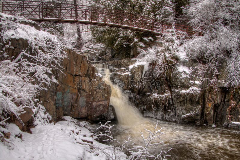 Chester Park is a City Park in Duluth, Minnesota during Winter Stock