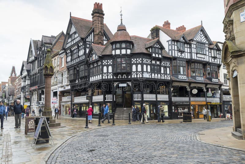 ChesterStadtzentrum redaktionelles stockbild. Bild von masse 41861234