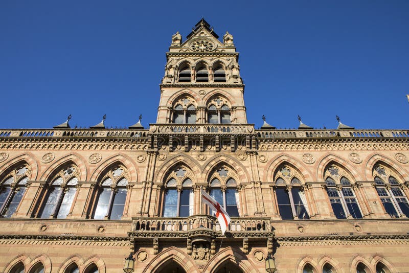 Chester Town Hall stockbild. Bild von hall, chester 123414441