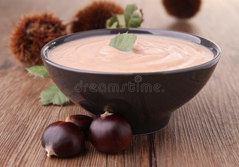 Chestnut soup stock image. Image of dinner, gastronomy 21973351