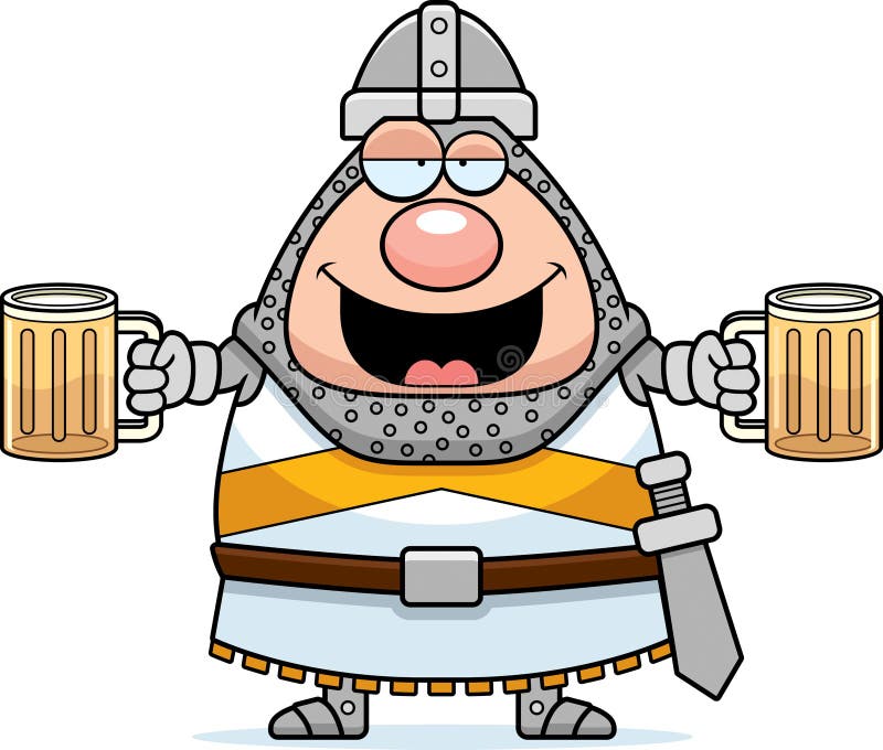 Chevalier ivre de bande dessinée illustration stock Chevalier ivre de bande dessinée illustration stock