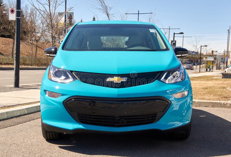 Chevrolet Bolt EV electric car, logo and sign royalty free stock image Chevrolet Bolt EV electric car, logo and sign royalty free stock image