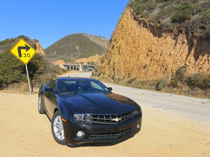 Chevrolet Camaro Batmobile editorial photography. Image of exhibit