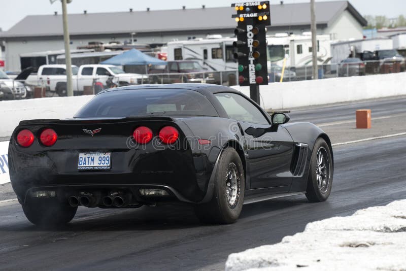 Chevrolet corvette ready to start royalty free stock photography